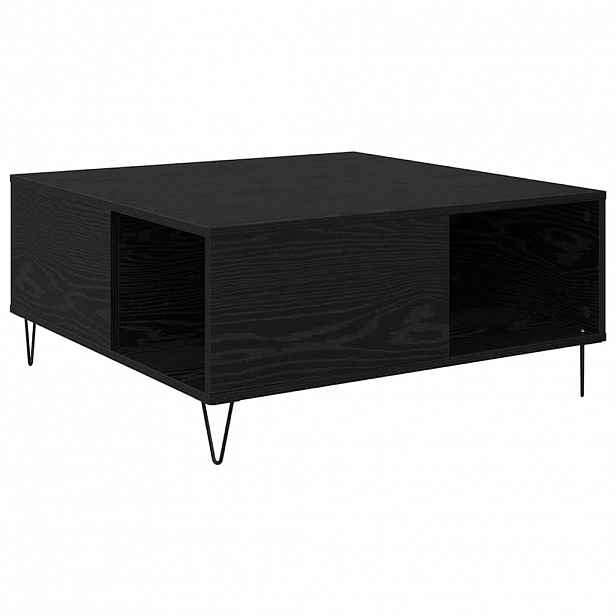vidaXL Konferenční stolek Černý dub 80 x 80 x 36,5 cm Kompozitní dřevo