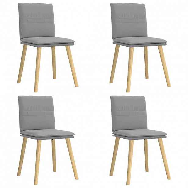 vidaXL Jídelní židle 4 ks světle šedé textil