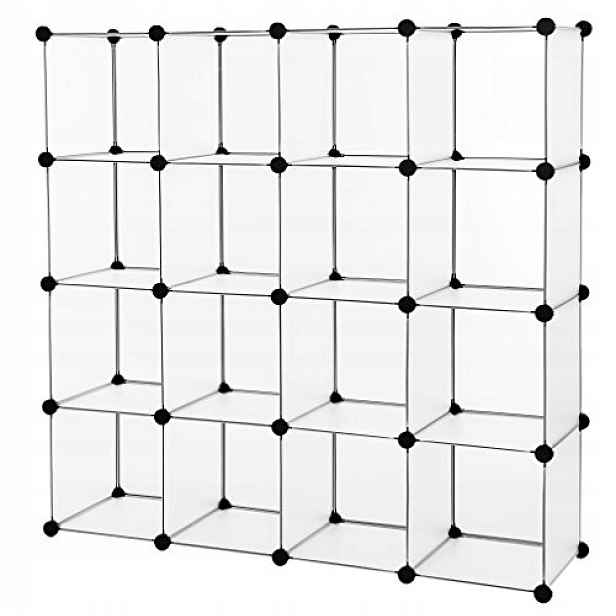 Regál Songmics LPC44L 125x125x31 cm bílý