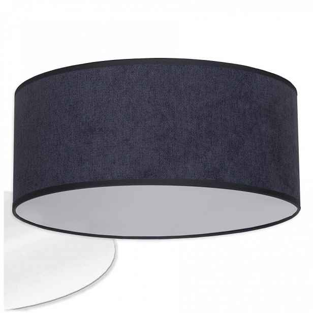 Stropní Svítidlo Livo Antracit Ø 30 cm 1 x E27 Denko Led panel Lněná Lampa 60 W