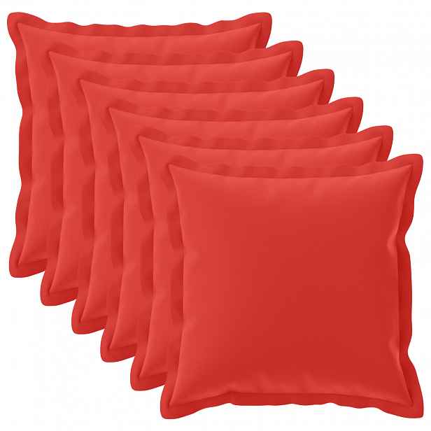 vidaXL Povlak na polštář 6 ks HOUTEN Červená 60 x 60 cm Polyester