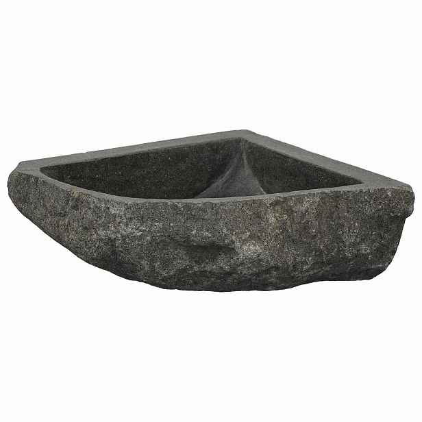 vidaXL Umyvadlo Šedá (30-37) x (30-37) x 12 cm Říční kámen