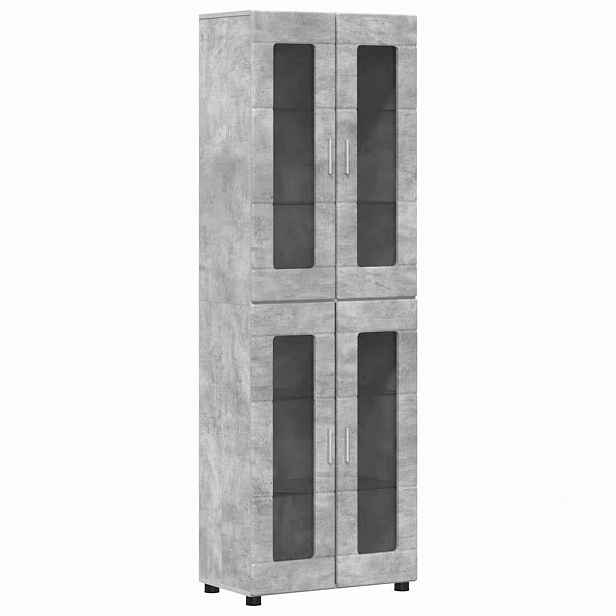 vidaXL Vysoký bufet FLORIN 60 x 35 x 182 cm Betonově šedá