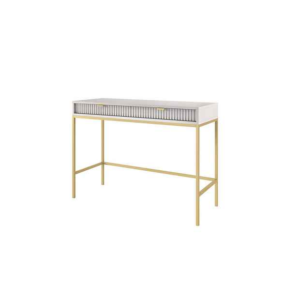 MASSENO KONZOLOVÝ STOLEK STELLARE, 104/78/50 cm se zásuvkami, šedý