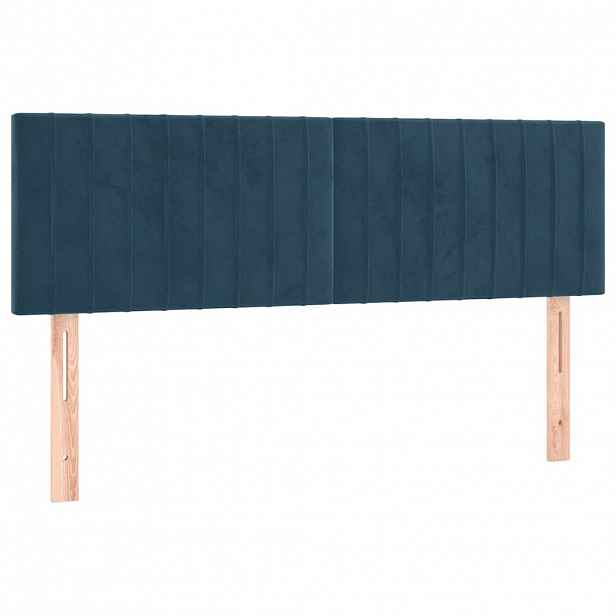 vidaXL Čela postele tmavě modrá 144x5x78/88 cm samet