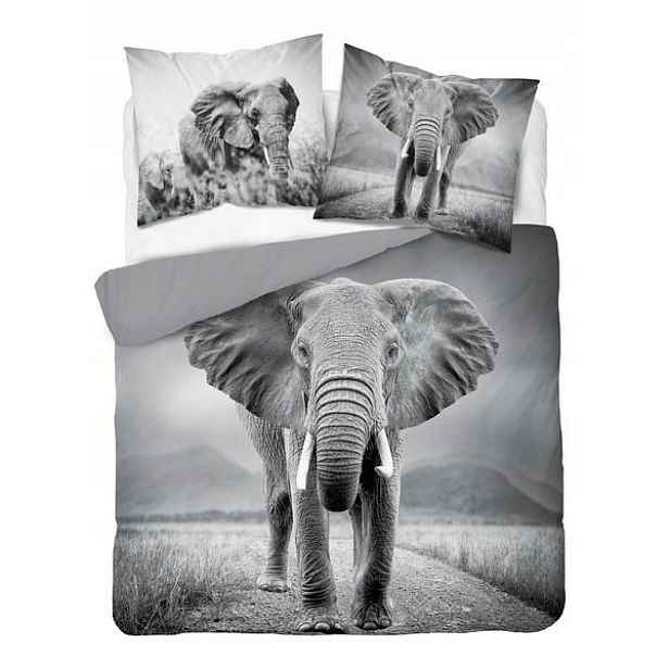 Povlečení 220x200 Slon šedé, pro mládež, Sloni elephant Holland