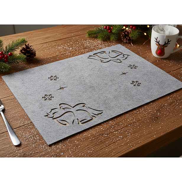 Vánoční prostírání NATALE III. šedá 30x40 cm Mybesthome