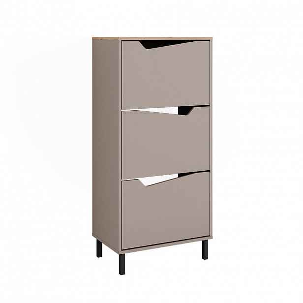 Vicco BOTNÍK NA BOTY Marelle Béžový dub/Artisan 60 x 129.5 cm se 3 přihrádkami