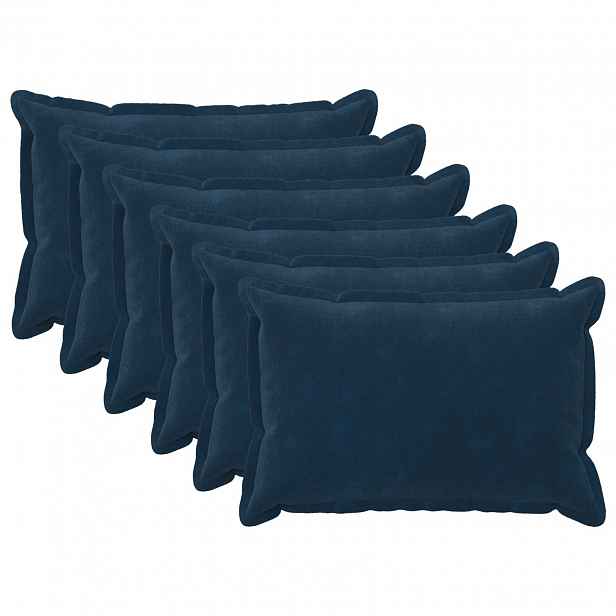 vidaXL Povlak na polštář 6 pcs HOUTEN Modrá 50 x 80 cm