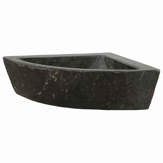 vidaXL Umyvadlo Šedá (38-45) x (38-45) x 12 cm Říční kámen