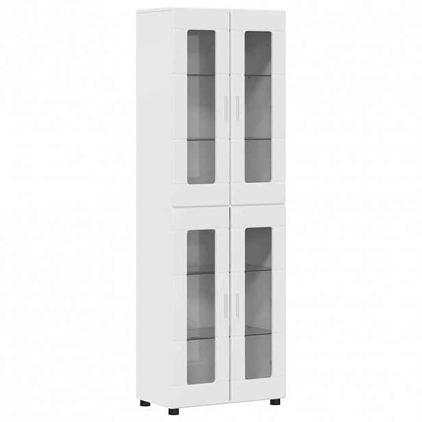 vidaXL Vysoký bufet FLORIN 60 x 35 x 182 cm Vysoce lesklá bílá