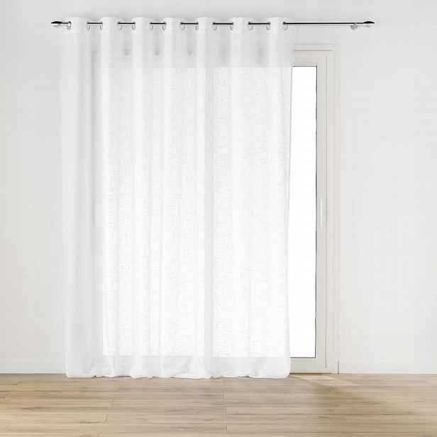 Záclona Bílá Na Průchodkách S Efektem Lnu Stylová Haltona 240 X 240 CM
