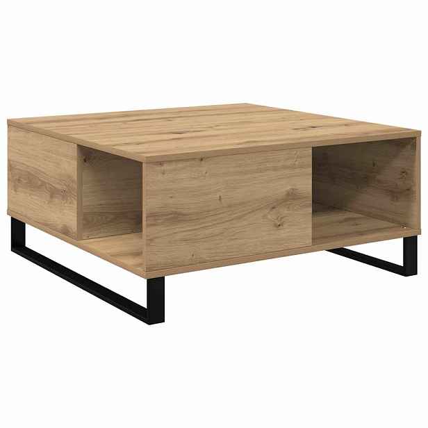 vidaXL Konferenční stolek Artisanový dub 80 x 80 x 36,5 cm