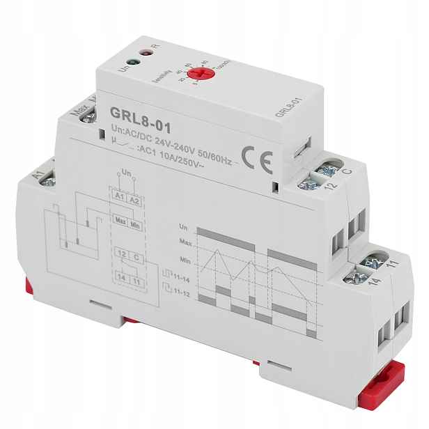 GRL8-01 Relé Pro Kontrolu Hladiny Kapaliny 10A Ac/dc 24V-240V