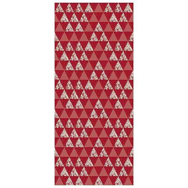 Samolepka Fototapeta Červené trojúhelníky geometrický rytmus 91x211