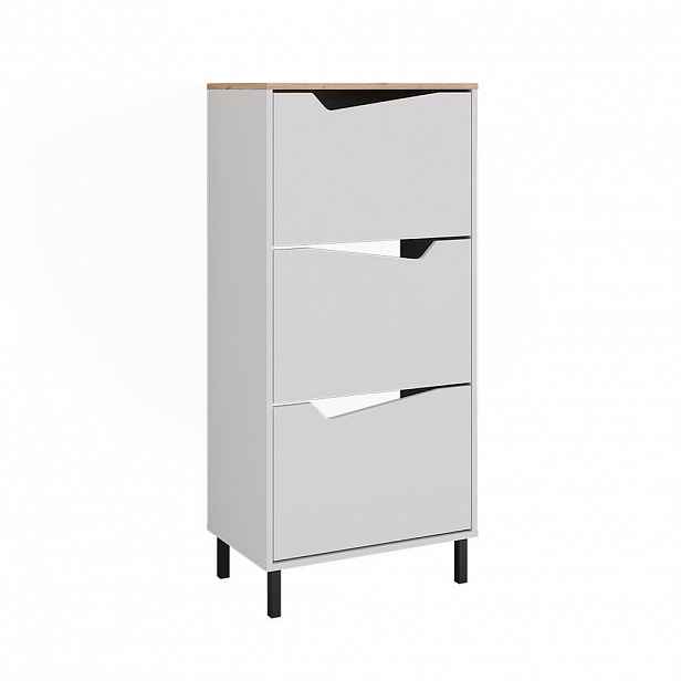 Vicco BOTNÍK NA BOTY Marelle Bílá/Artisan 60 x 129.5 cm se 3 přihrádkami