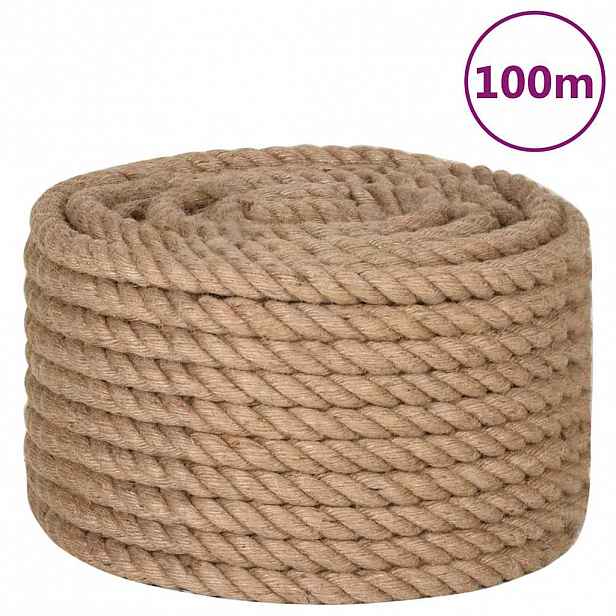 vidaXL Lano 100% juta 20 mm 100 m