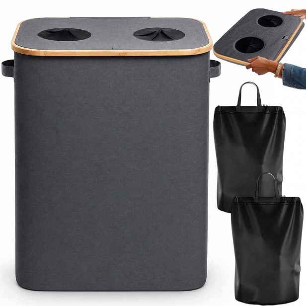 Koš Taška Na Recyklaci Odpadu Plastová Pet Láhev Skládací Nádoba 140 L