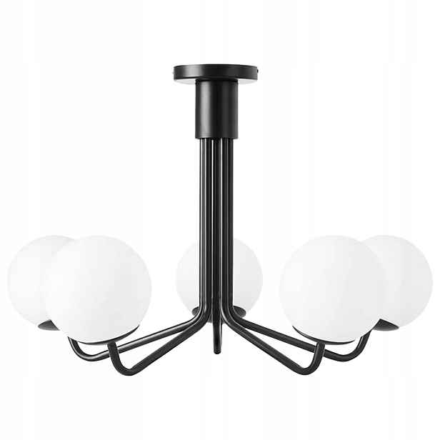 Závěsná lampa černá bílá koule moderní minimalistická velká