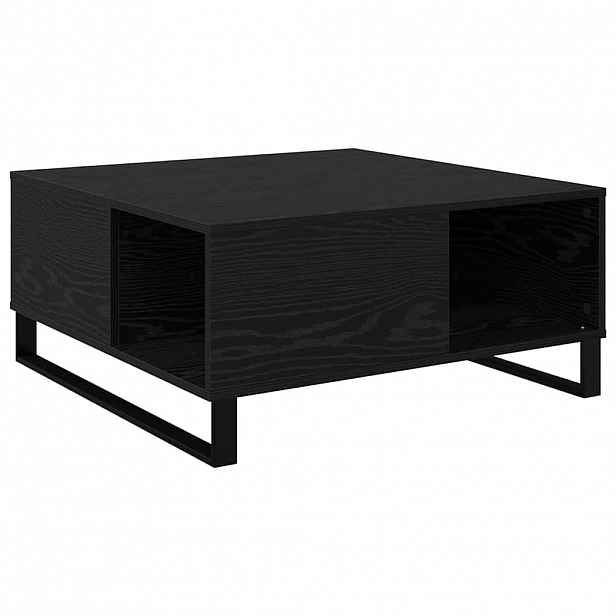 vidaXL Konferenční stolek Černý dub 80 x 80 x 36,5 cm Kompozitní dřevo
