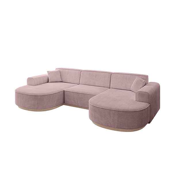 ALTDECOR SEDACÍ SOUPRAVA ve tvaru U MARI-U1-v1 303x171x83 Růžová Manšestr