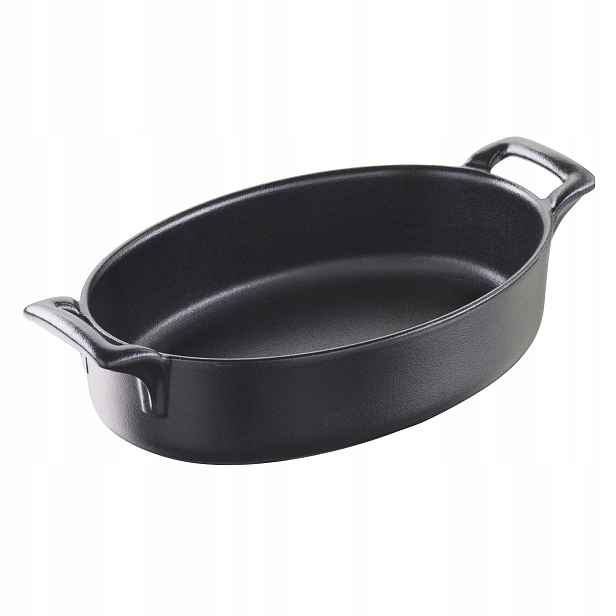 Belle Cuisine Noir Hluboká oválná nádoba 400 ml černá Revol