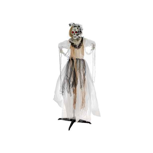 Halloween Figura Kostra nevěsty, pohyblivá, vydává zvuky 170 cm