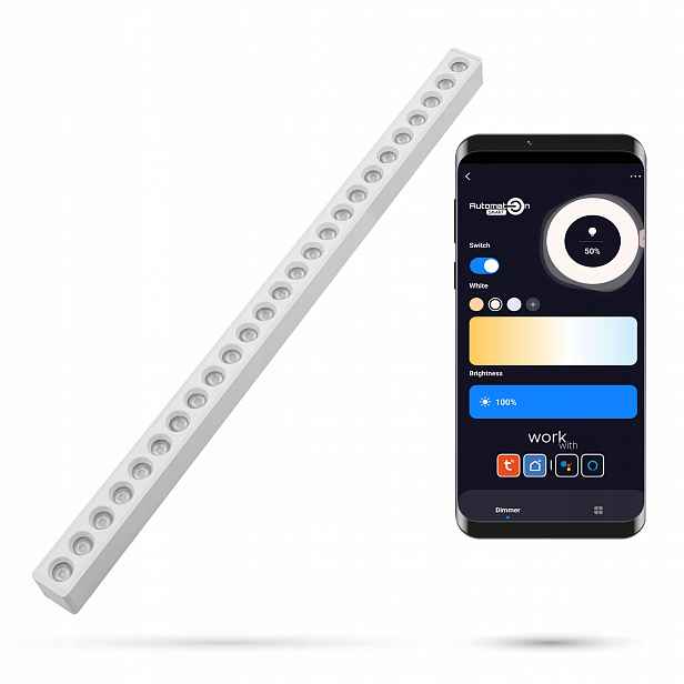 Lineární reflektor Bílý Zigbee Tuya Grille 30W Slim Track FiberFLEX 48VDC