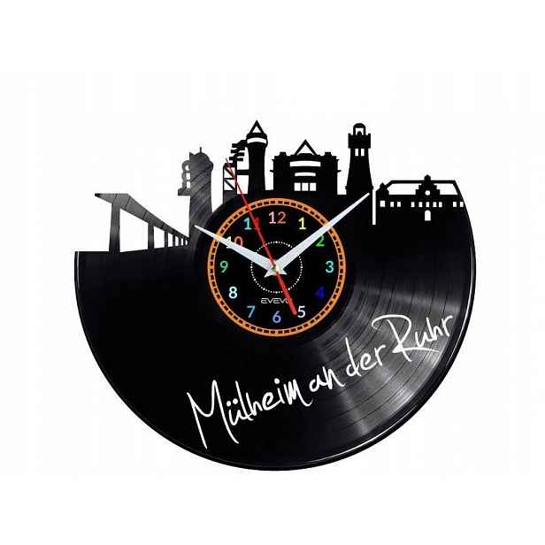 Mulheim An Der Ruhr Dekorativní Nástěnné Hodiny Moderní Vinylová Deska