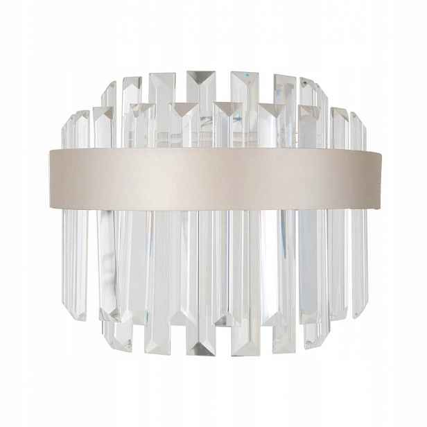 Nástěnná lampa Led Horna Stříbrná Glamour 8W 624lm Sklo Italux