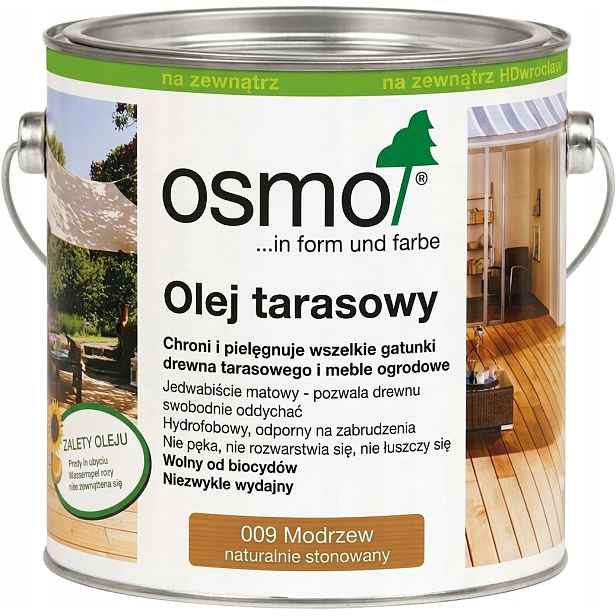Osmo 009 Modřín Terasový olej na terasu 2,5 l, přirozeně tónovaný