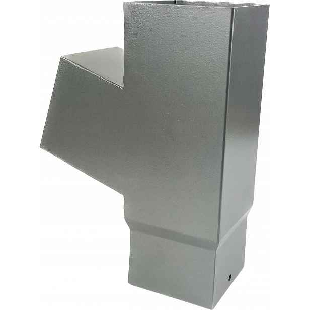 T-rozdělovač 72° pro odtokové trubky 80x80 mm Galeco OCEL2 Metalic tmavě stříbrná 9007