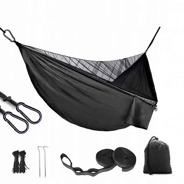 Turistická dvoumístná cestovní zahradní houpací síť Ultralight Moskytiéra