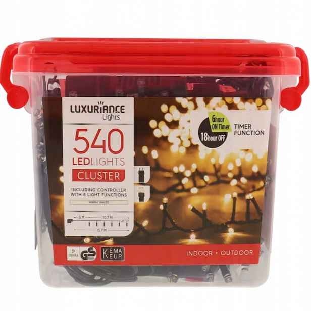 Vánoční lampy Vánoční osvětlení Zewn Wewn Bílé Teplé 540 Led 16m