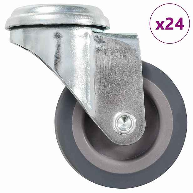 vidaXL 24 ks otočná kolečka s otvorem pro šroub 50 mm
