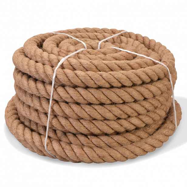 vidaXL Lano 100% juta 30 mm 50 m