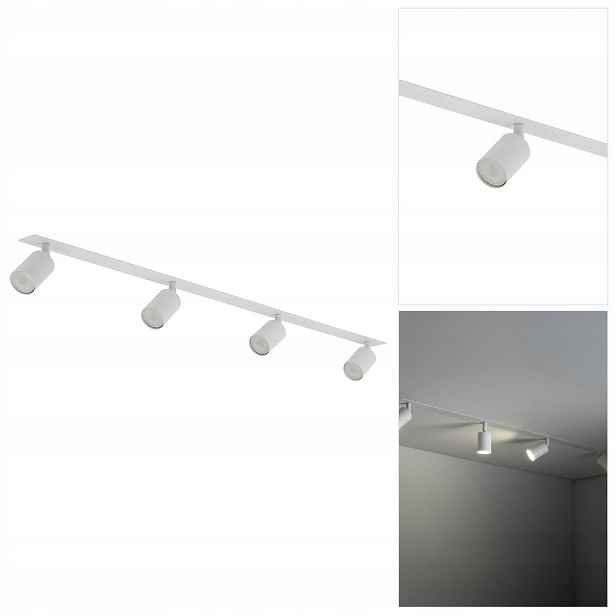 Bílá zapuštěná lampa Nex moderní v chodbě s bodovým osvětlením Tk Lighting