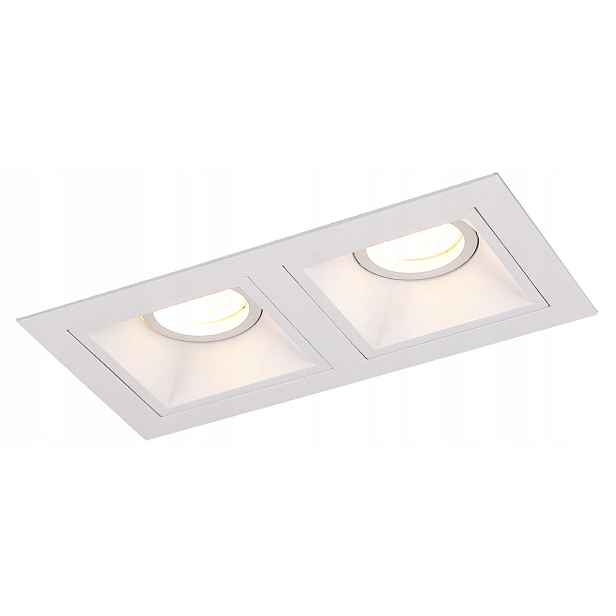 Maxlight Zapuštěné svítidlo Bílá 2xGU10 50W Stmívatelná Obdélníková
