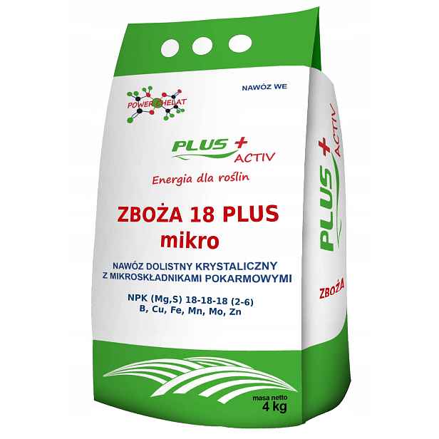 Plus Activ Obiloviny 18 Plus Mikro 4 kg listové hnojivo