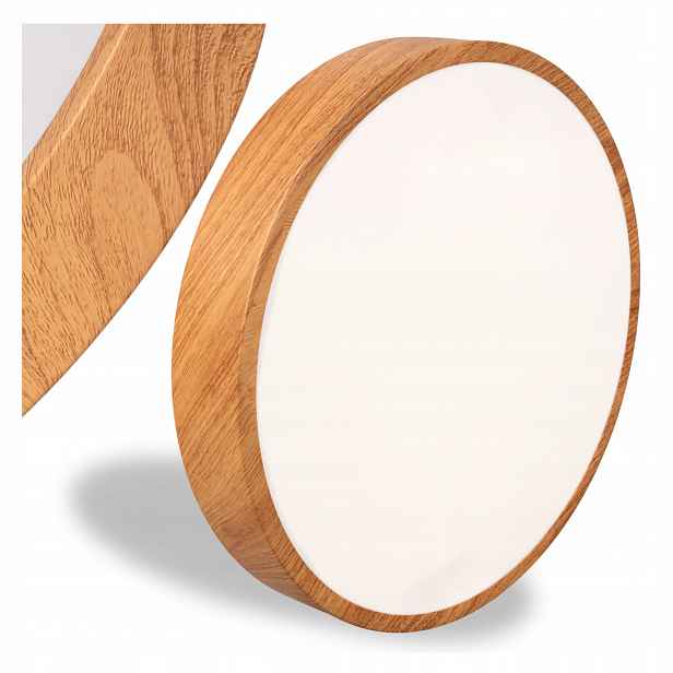 stropní svítidlo Led Stropní Svítidlo Dřevo kulatá 30 cm 30 W do pokoje Boho přírodní