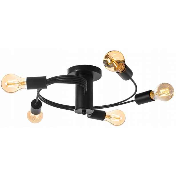 Stropní Svítidlo Stropní Svítidlo Černý Lustr Loft 5xE27 Toolight Kovové