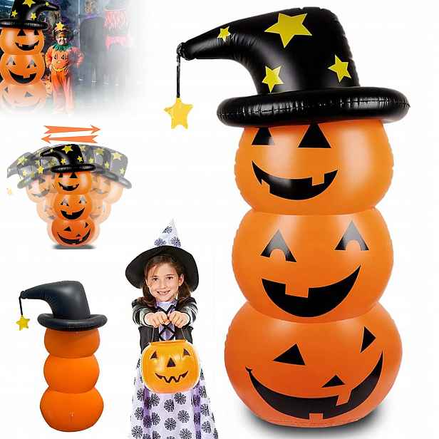 Velká Nafukovací Dýně S Led Osvětlením, Halloweenská Dekorace