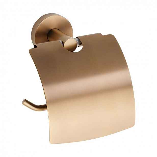 Sapho X-Round - Držák toaletního papíru Copper, s krytem, matná měď XR732PG