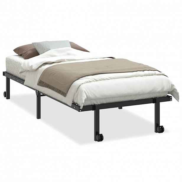 vidaXL Rám postele bez matrace skládací černý 90x190 cm ocelový