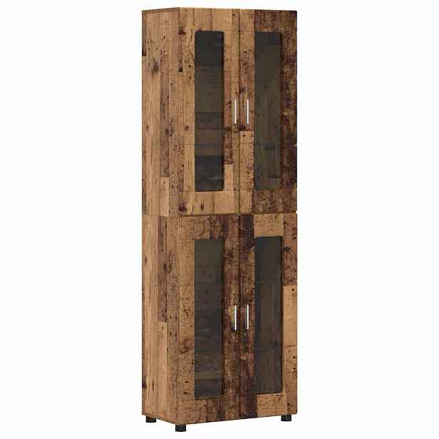 vidaXL Vysoký bufet FLORIN 60 x 35 x 182 cm Staré dřevo
