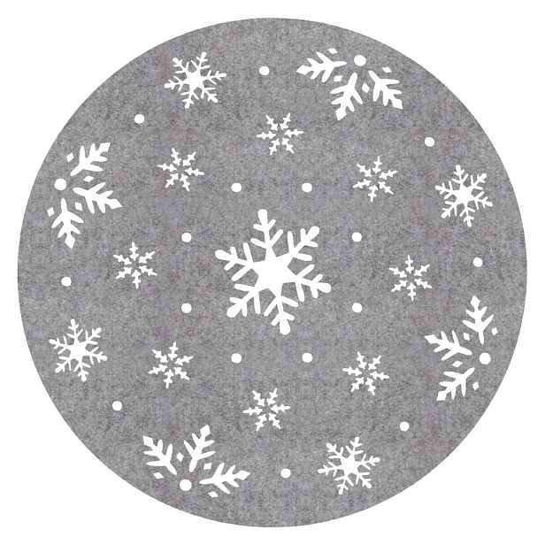 Prostírání NOEL I. šedá Ø 30 cm Mybesthome