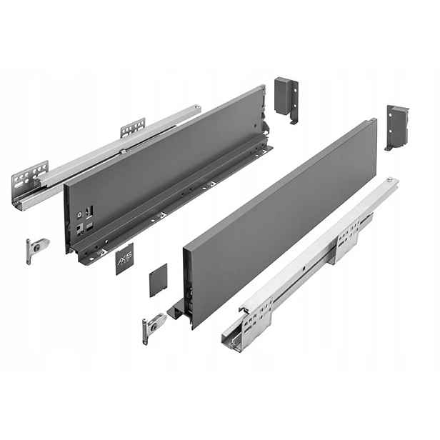 Šuplík Gtv Axis Pro Push Open Střední Gtv H116 L400 Antracit Plný Výsuv