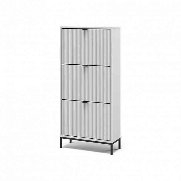 Vicco BOTNÍK NA BOTY Eliza Bílá 60 x 130 cm se 3 sklopnými zásuvkami