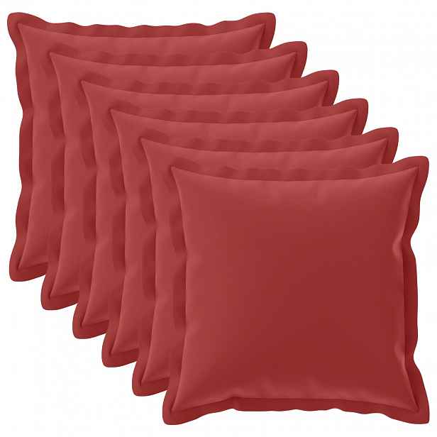 vidaXL Povlak na polštář 6 ks HOUTEN Víno Červené 60 x 60 cm Polyester