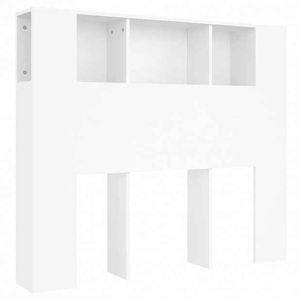vidaXL Skříňka s čelem postele bílá 120 x 18,5 x 102,5 cm